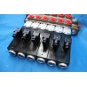 6 SECTIONS DIRECTIONAL CONTROL VALVE GALTECH Q95 120 l/min 31 GPM Electric solenoid 12V + levers