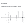 Hydraulic valve 2 sections HM line 90 l/min  24 gpm 24V double acting for cylinder spool