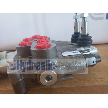 Hydraulic valve 2 sections HM line 90 l/min  24 gpm 24V double acting for cylinder spool